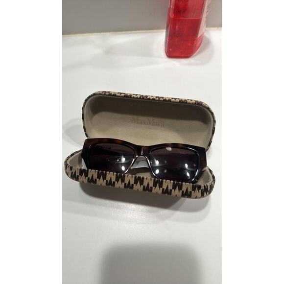 Max Mara 56mm Geometric Sunglasses Havana Smoke - Picture 12 of 12